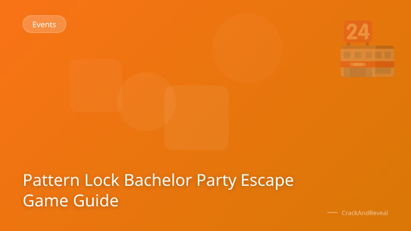Pattern Lock Bachelor Party Escape Game Guide