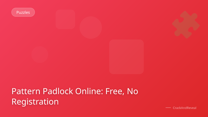 Pattern Padlock Online: Free, No Registration