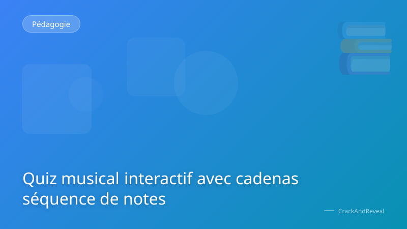 Quiz musical interactif avec cadenas séquence de notes