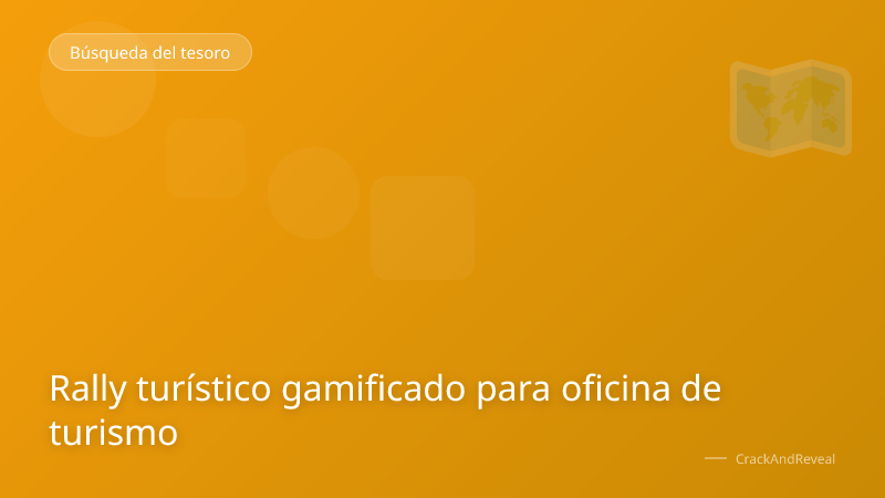 Rally turístico gamificado para oficina de turismo