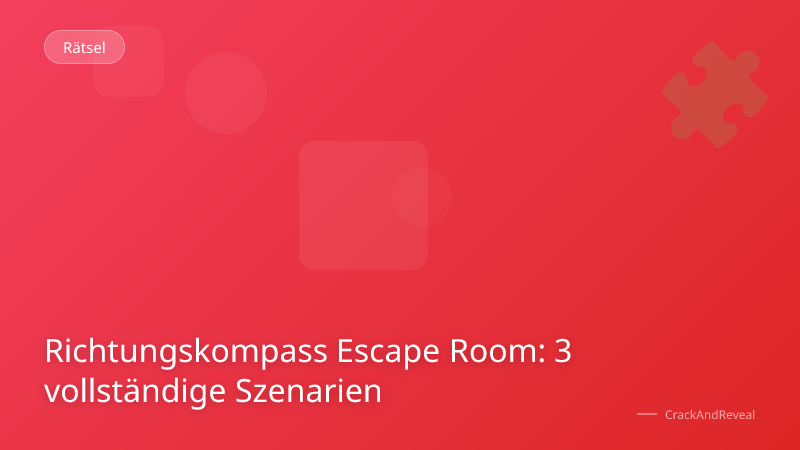 Richtungskompass Escape Room: 3 vollständige Szenarien