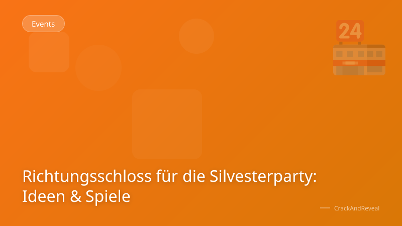 Richtungsschloss für die Silvesterparty: Ideen & Spiele