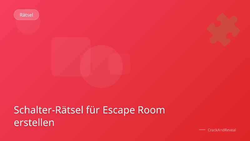Schalter-Rätsel für Escape Room erstellen