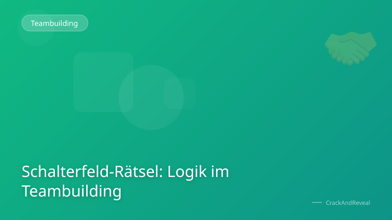 Schalterfeld-Rätsel: Logik im Teambuilding