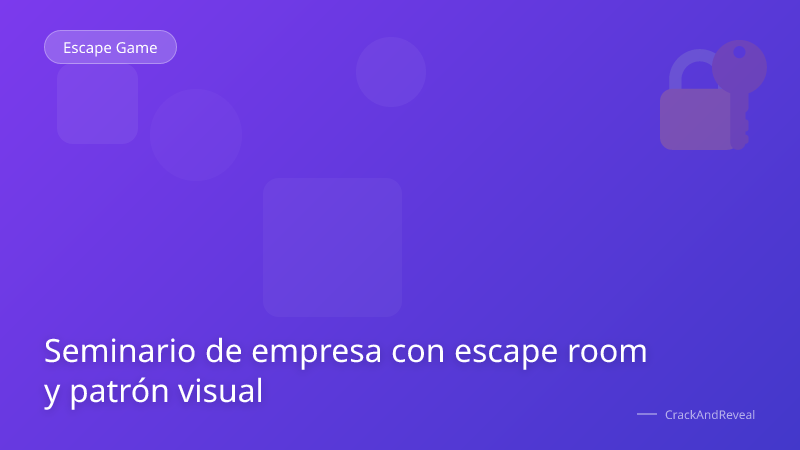 Seminario de empresa con escape room y patrón visual