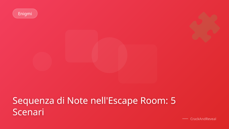 Sequenza di Note nell'Escape Room: 5 Scenari