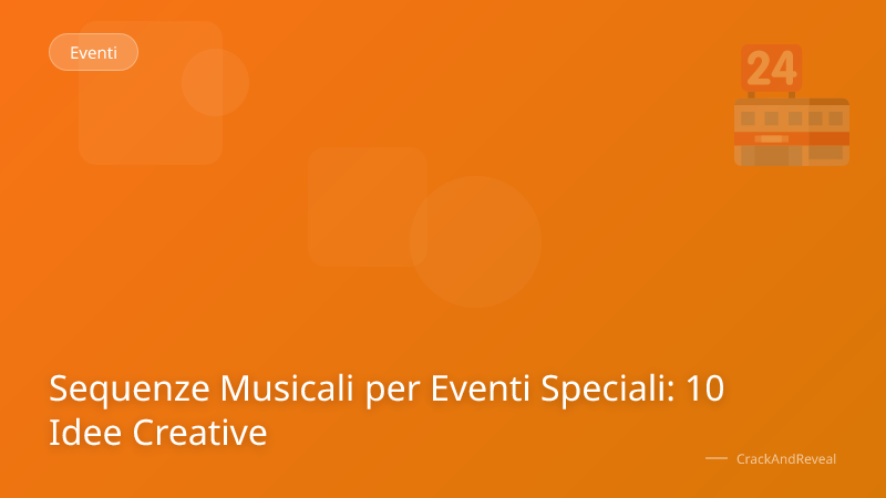 Sequenze Musicali per Eventi Speciali: 10 Idee Creative