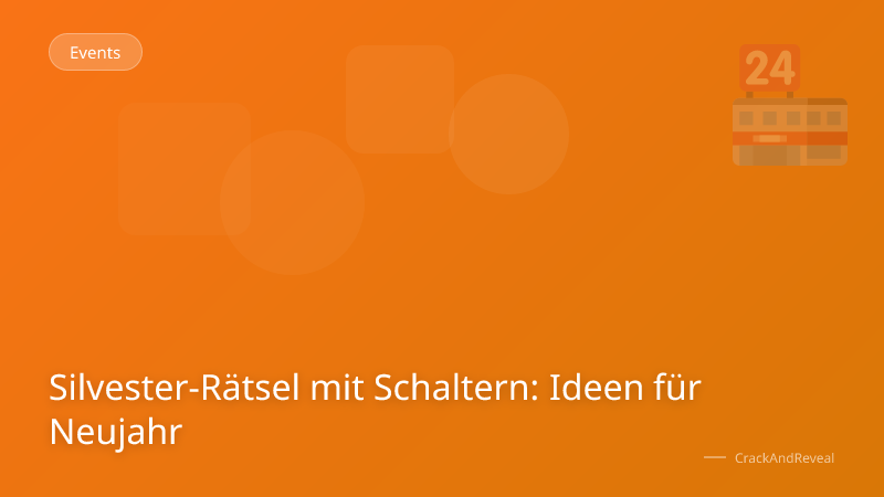 Silvester-Rätsel mit Schaltern: Ideen für Neujahr
