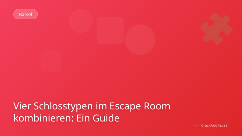 Vier Schlosstypen im Escape Room kombinieren: Ein Guide