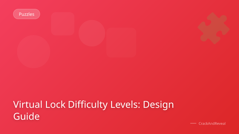 Virtual Lock Difficulty Levels: Design Guide