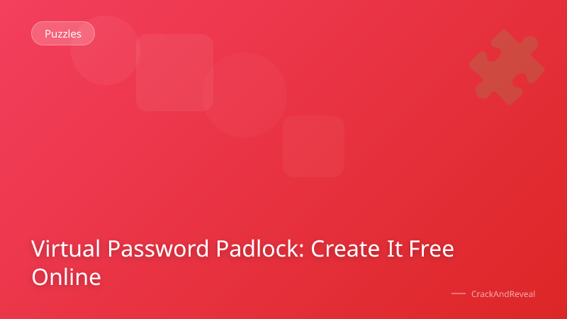 Virtual Password Padlock: Create It Free Online
