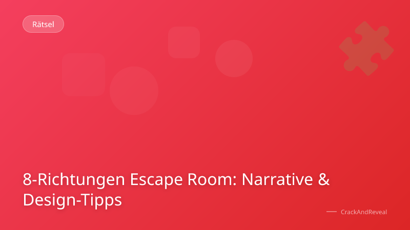 8-Richtungen Escape Room: Narrative & Design-Tipps
