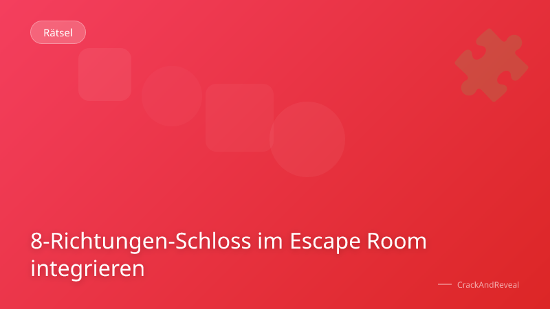 8-Richtungen-Schloss im Escape Room integrieren
