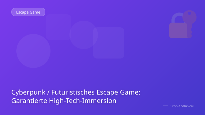 Cyberpunk / Futuristisches Escape Game: Garantierte High-Tech-Immersion