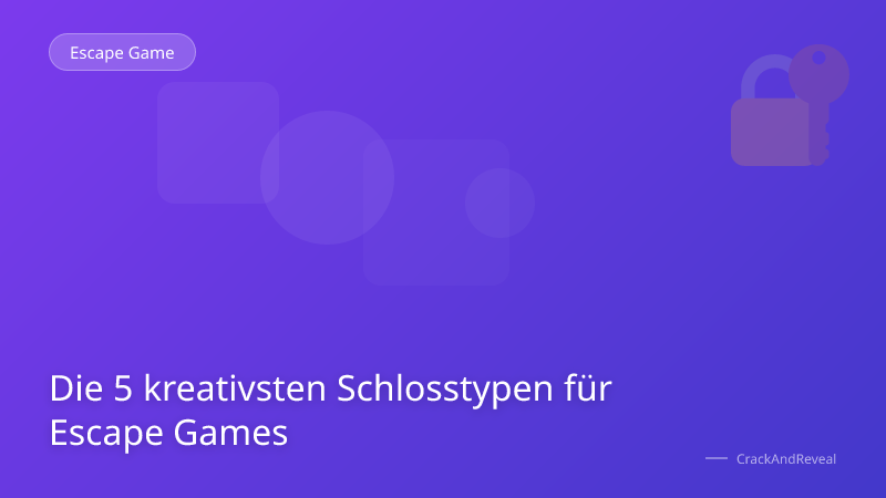 Die 5 kreativsten Schlosstypen für Escape Games