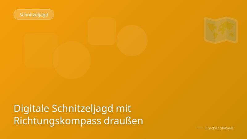 Digitale Schnitzeljagd mit Richtungskompass draußen