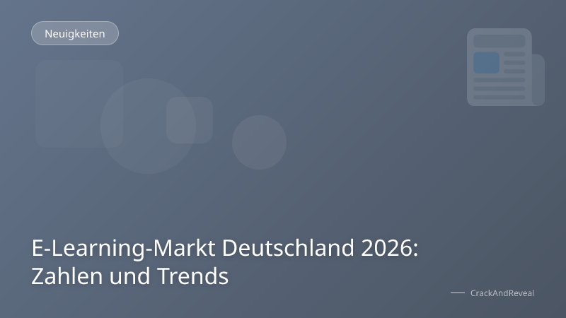 E-Learning-Markt Deutschland 2026: Zahlen und Trends