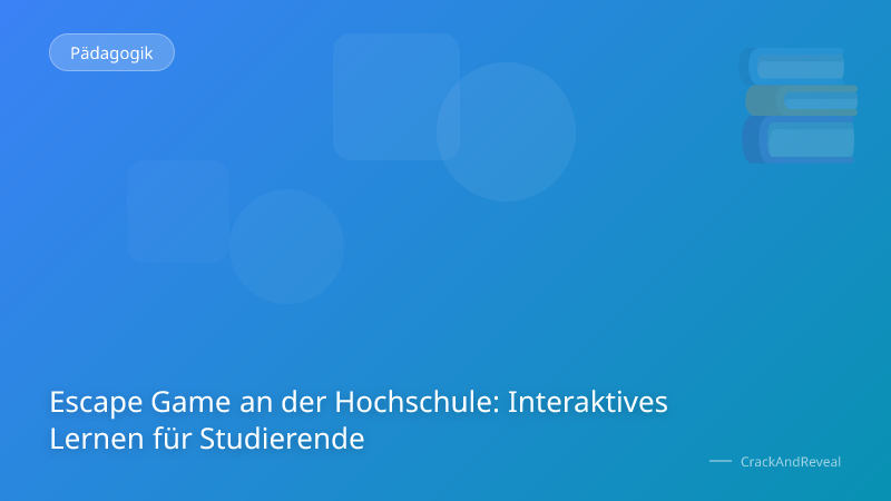 Escape Game an der Hochschule: Interaktives Lernen für Studierende