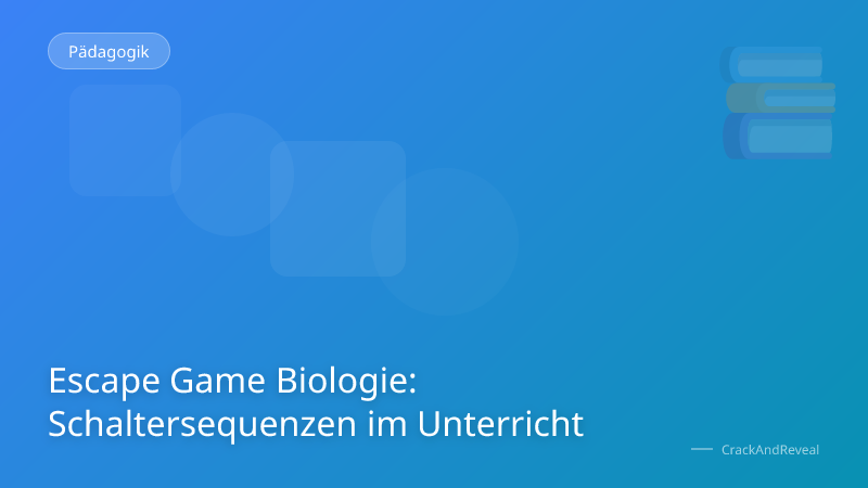 Escape Game Biologie: Schaltersequenzen im Unterricht
