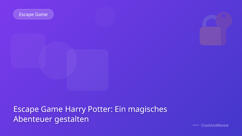 Escape Game Harry Potter: Ein magisches Abenteuer gestalten