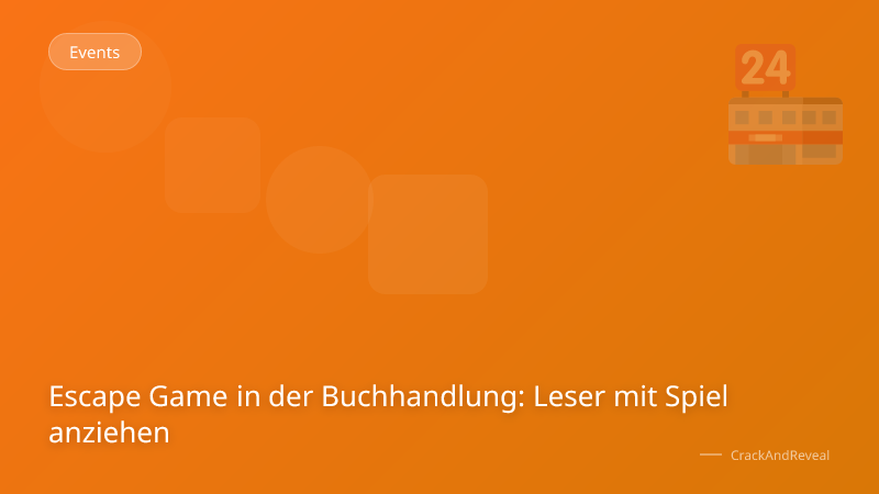 Escape Game in der Buchhandlung: Leser mit Spiel anziehen