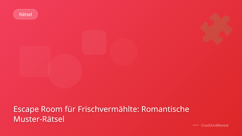 Escape Room für Frischvermählte: Romantische Muster-Rätsel