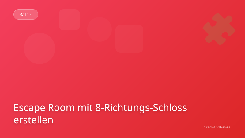 Escape Room mit 8-Richtungs-Schloss erstellen