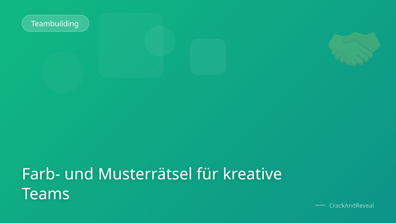 Farb- und Musterrätsel für kreative Teams