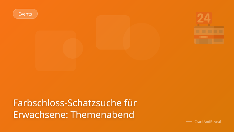 Farbschloss-Schatzsuche für Erwachsene: Themenabend