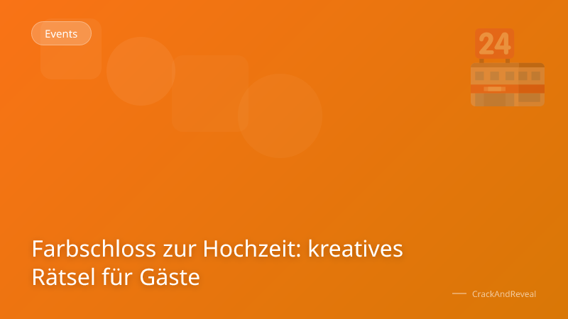 Farbschloss zur Hochzeit: kreatives Rätsel für Gäste