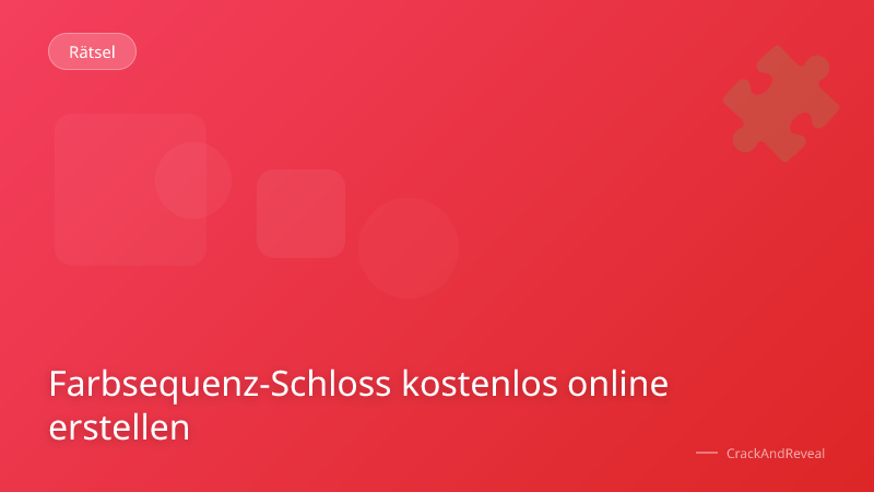 Farbsequenz-Schloss kostenlos online erstellen