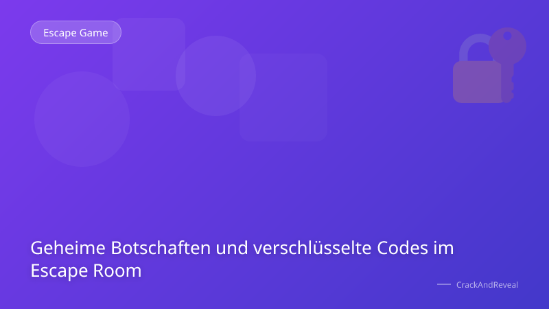 Geheime Botschaften und verschlüsselte Codes im Escape Room