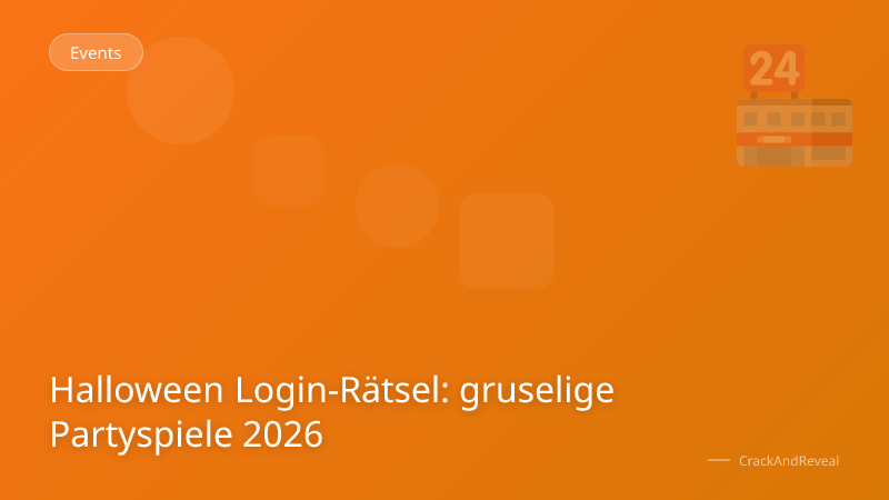 Halloween Login-Rätsel: gruselige Partyspiele 2026