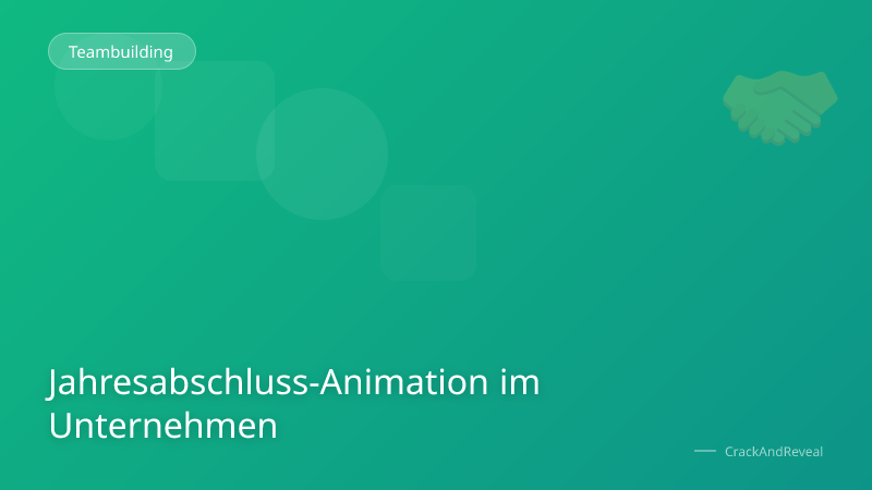 Jahresabschluss-Animation im Unternehmen