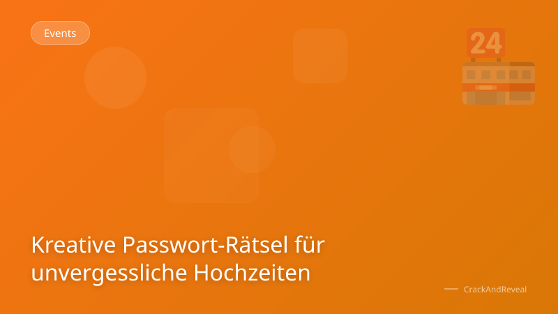 Kreative Passwort-Rätsel für unvergessliche Hochzeiten