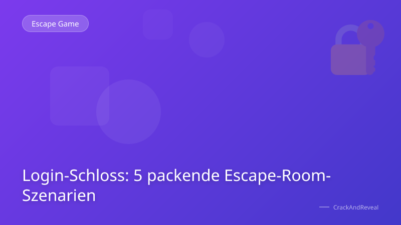 Login-Schloss: 5 packende Escape-Room-Szenarien