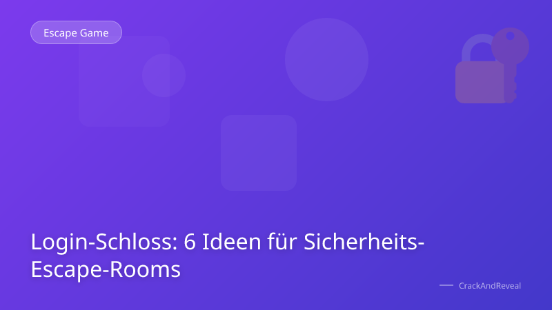 Login-Schloss: 6 Ideen für Sicherheits-Escape-Rooms