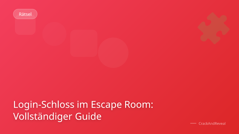 Login-Schloss im Escape Room: Vollständiger Guide