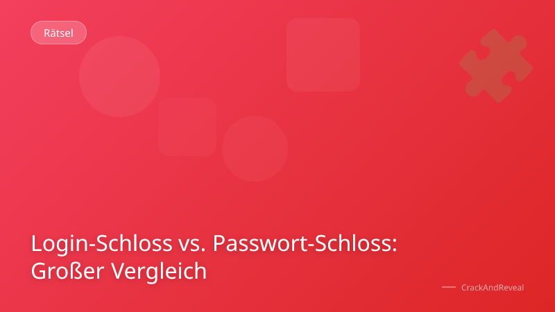 Login-Schloss vs. Passwort-Schloss: Großer Vergleich