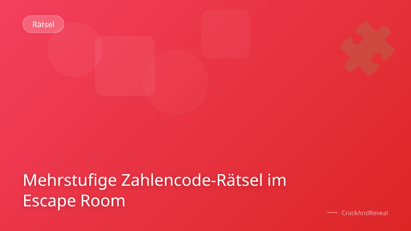 Mehrstufige Zahlencode-Rätsel im Escape Room