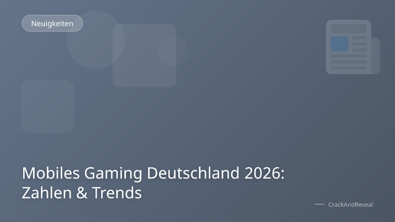 Mobiles Gaming Deutschland 2026: Zahlen & Trends