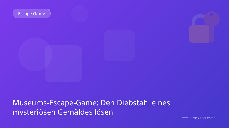 Museums-Escape-Game: Den Diebstahl eines mysteriösen Gemäldes lösen