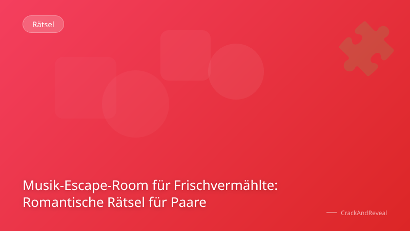 Musik-Escape-Room für Frischvermählte: Romantische Rätsel für Paare