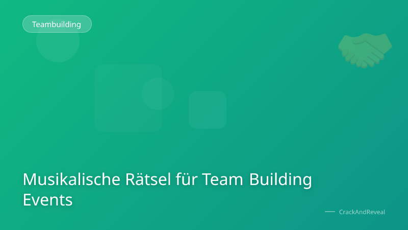 Musikalische Rätsel für Team Building Events