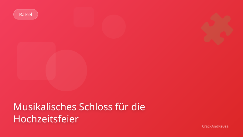 Musikalisches Schloss für die Hochzeitsfeier