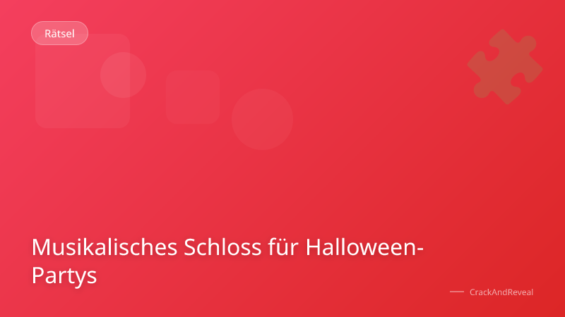 Musikalisches Schloss für Halloween-Partys