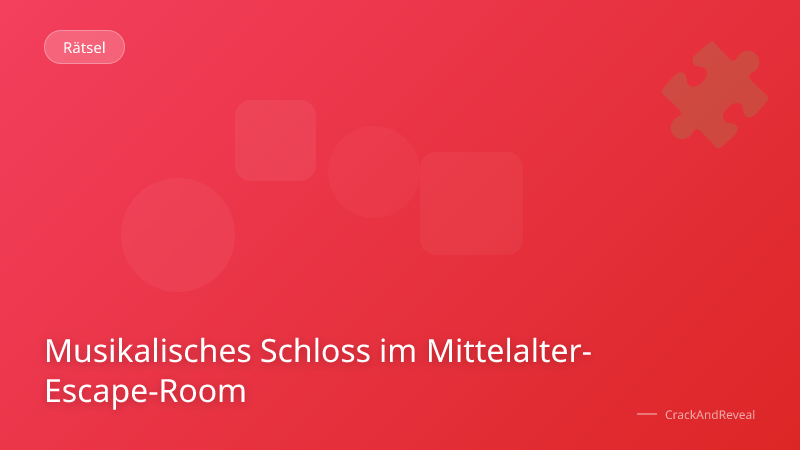 Musikalisches Schloss im Mittelalter-Escape-Room