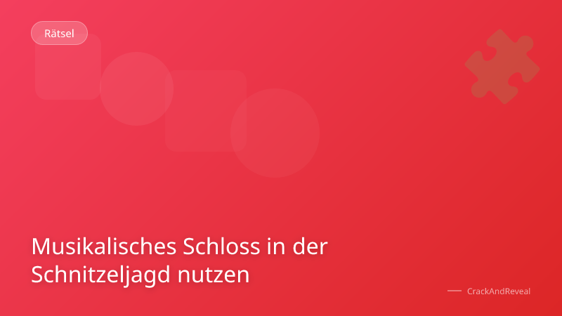 Musikalisches Schloss in der Schnitzeljagd nutzen