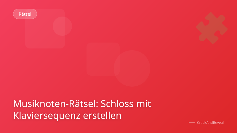 Musiknoten-Rätsel: Schloss mit Klaviersequenz erstellen