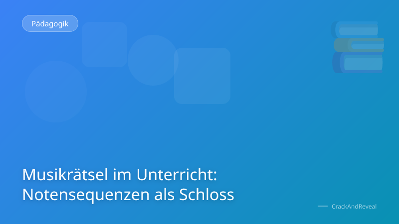 Musikrätsel im Unterricht: Notensequenzen als Schloss